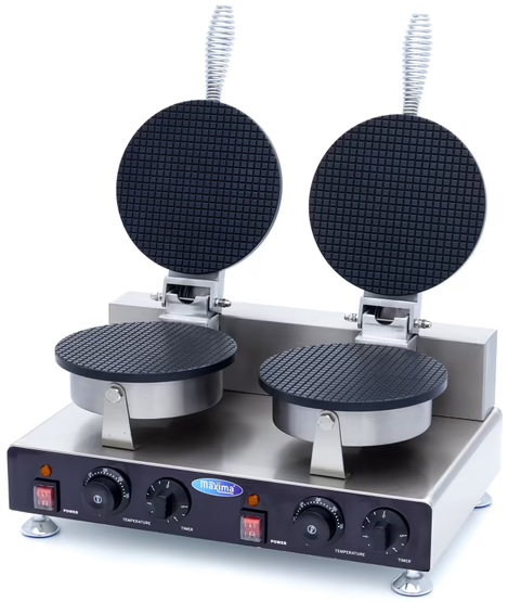 Gofrownica do rożków waflowych podwójna 21 cm 2000W Maxima Deluxe 09374246