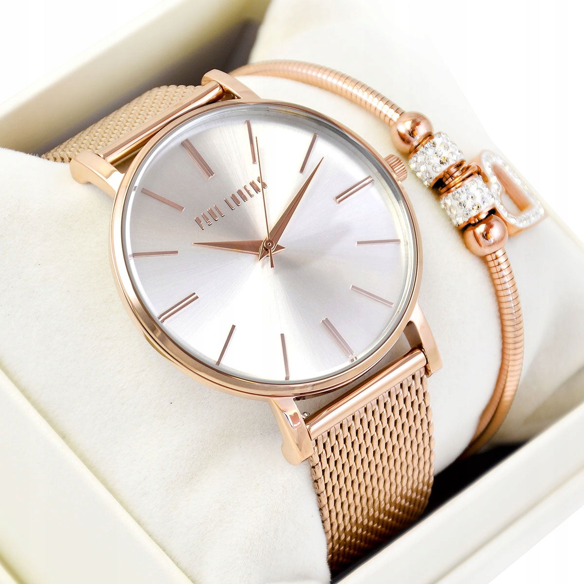 Dámský set hodinek Paul Lorens Julie rosegold náramek Na Dárek