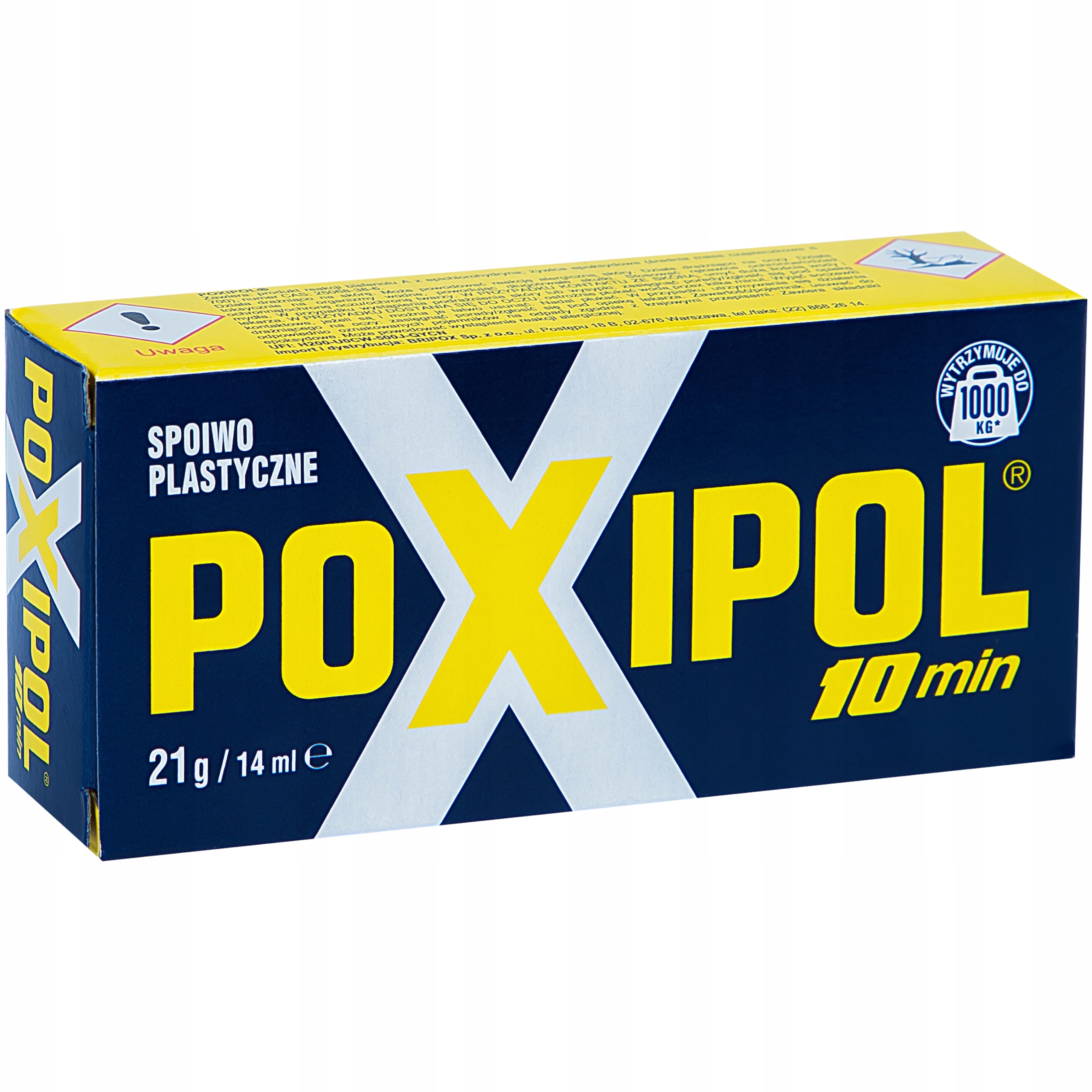 Poxipol Klej Dwuskładnikowy Metaliczny Spoiwo Plastyczne Aszary 14ml 21g