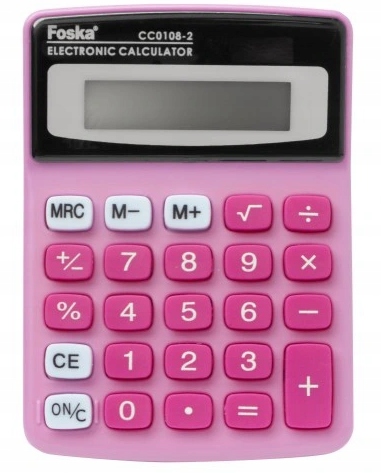 

Kalkulator szkolny różowy Foska