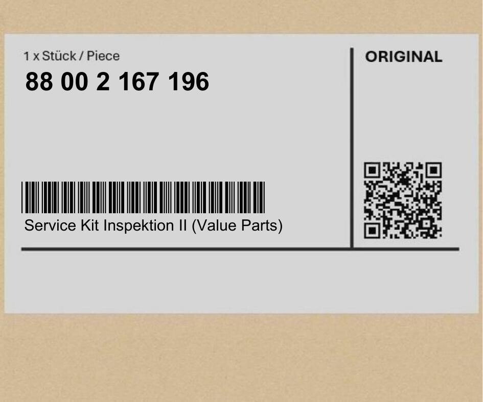 Zestaw serw. Inspekcja II (Value Parts) BMW Cabrio R52 R50