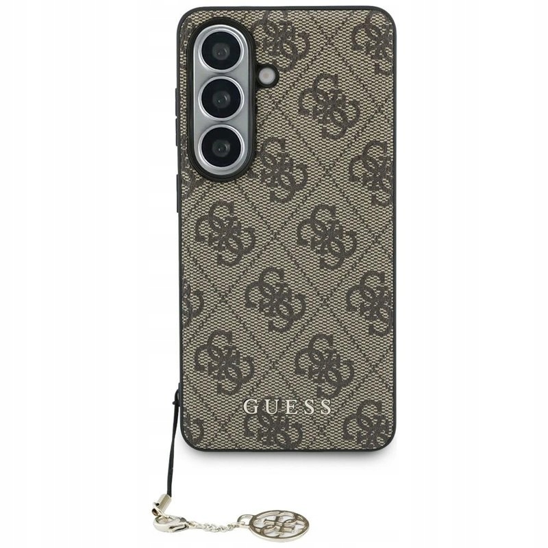 Guess 4G Classic Logo Charm MagSafe – Pouzdro pro Samsung Galaxy S26 (hnědé)
