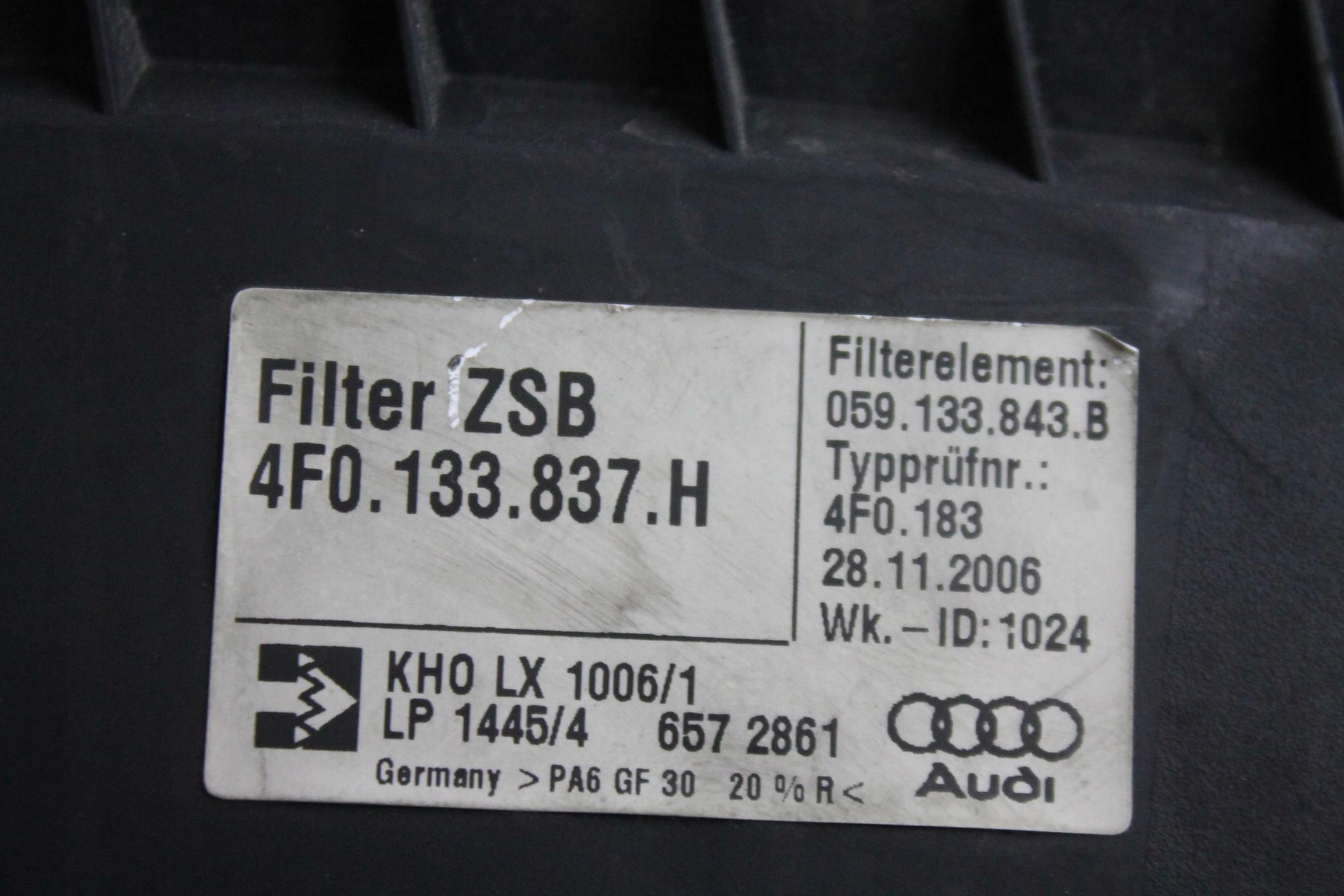 GEHÄUSE FILTER LUFT 4F0133837H A6 C6 2.7 TDI