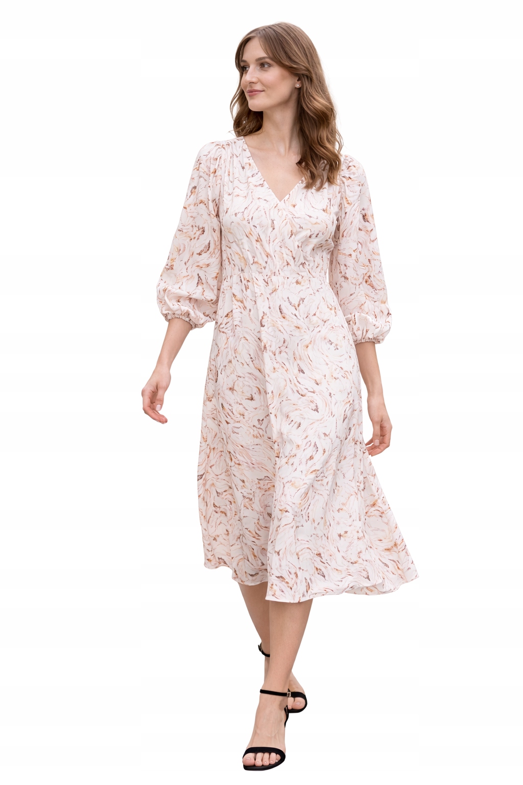 Bruuns Bazaar Šaty MIDI Vzorovaná S Volánky 38 I1K