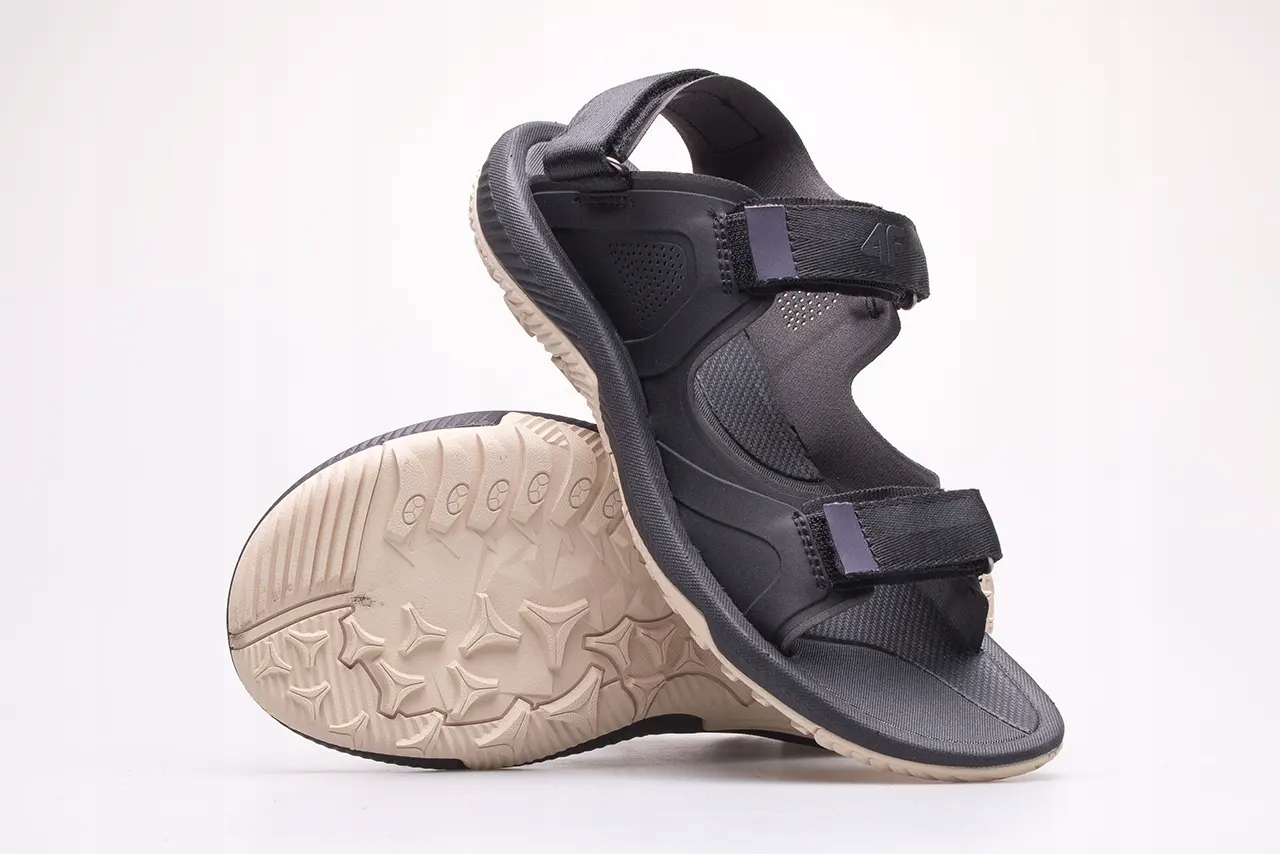 SANDAŁY DAMSKIE 4F SPORTOWE BUTY NA RZEPY SS23F016 Kolor podeszwy czarny