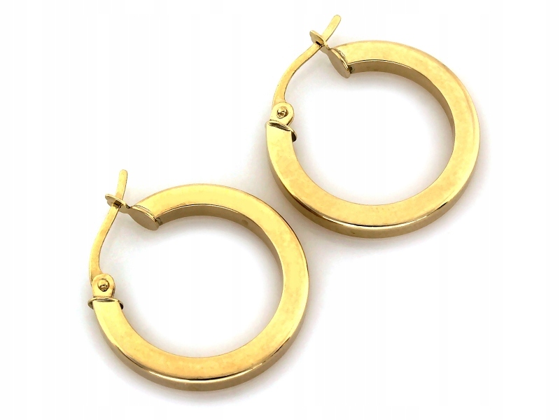 Zlaté náušnice pro ženu 585 s kroužkem, módní vzor