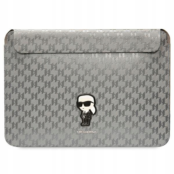 Karl Lagerfeld Sleeve KLCS14SAKHPKG 14" stříbrný/stříbrný Saffiano Monogram Ik