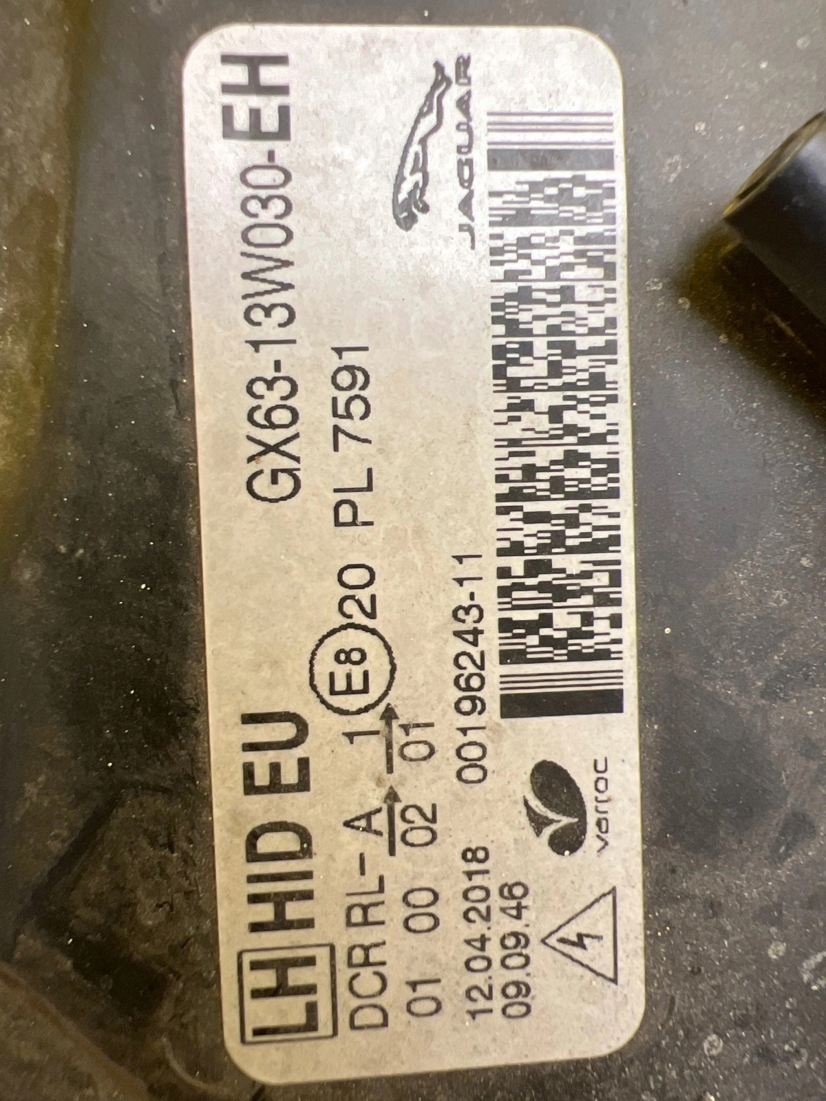 light left Jaguar XE Xenon Led 15-19 GX63-13W030-EH