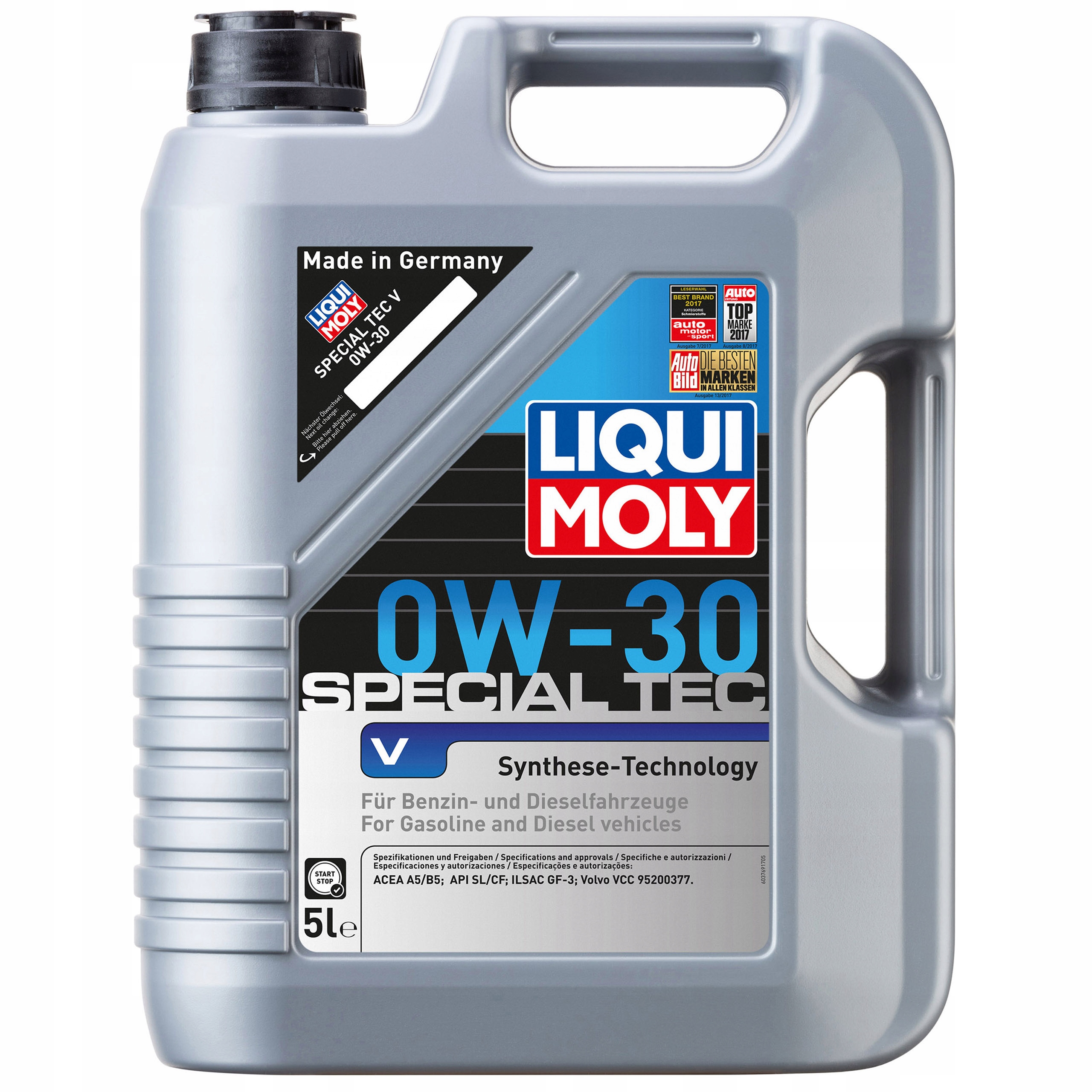 Olej Silnikowy Syntetyczny Liqui Moly 2853 Special Tec V 0W30 0W-30 5L