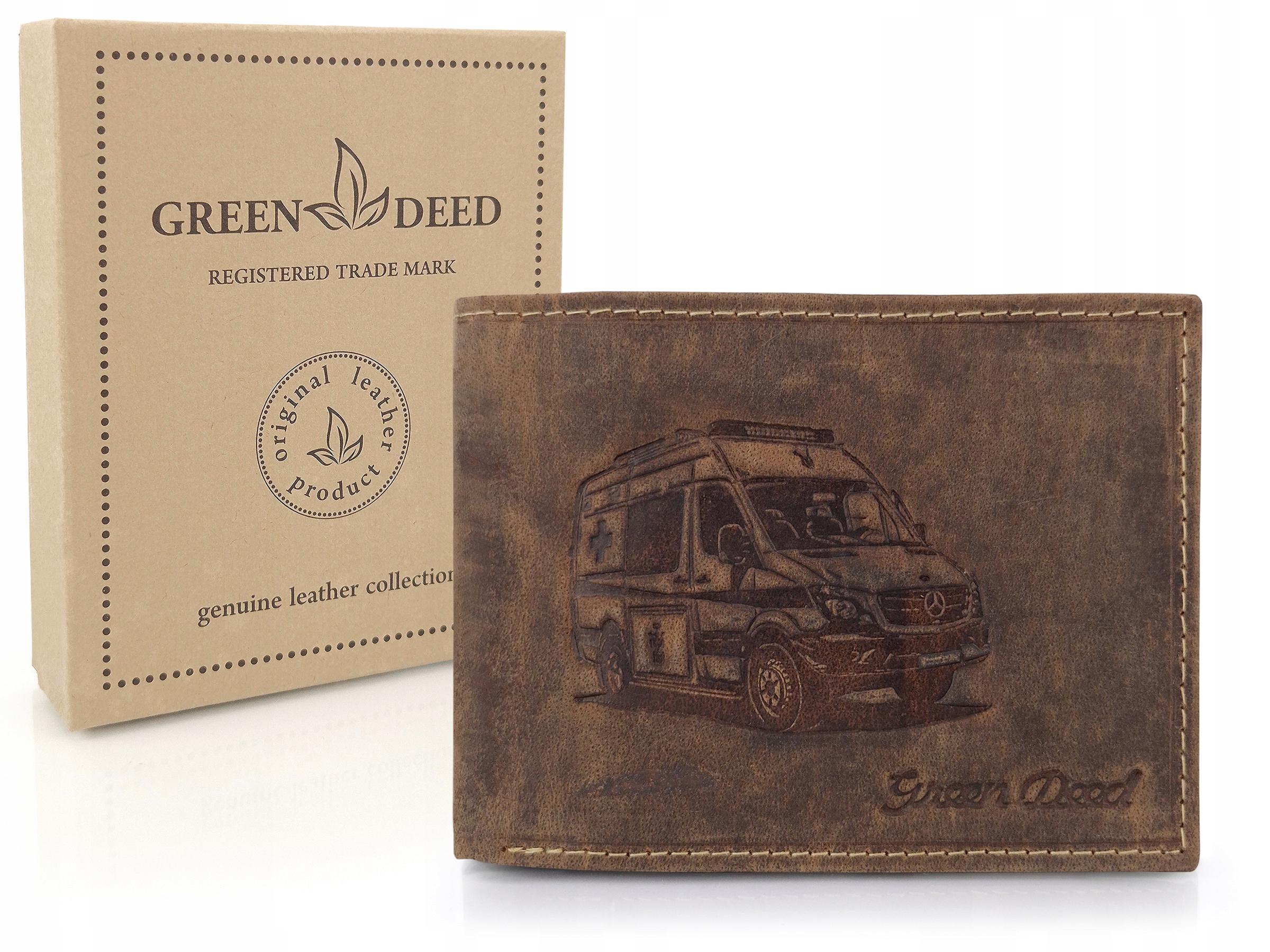 Pánská kožená peněženka pro lékaře vzor Ambulans Sanitka s Rfid ochranou