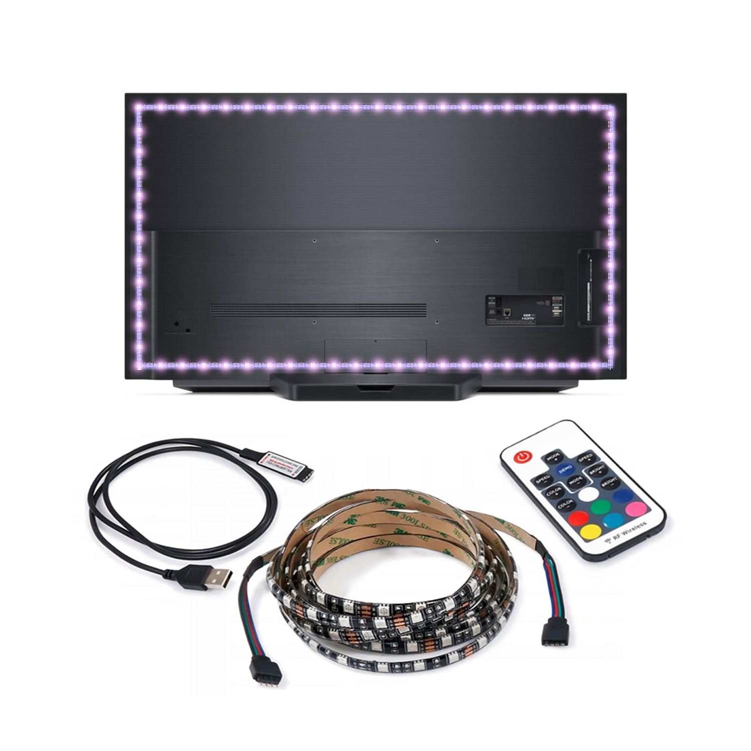 

Taśma Led Rgb 5m 5V pilot K17 radiowy Usb Tv