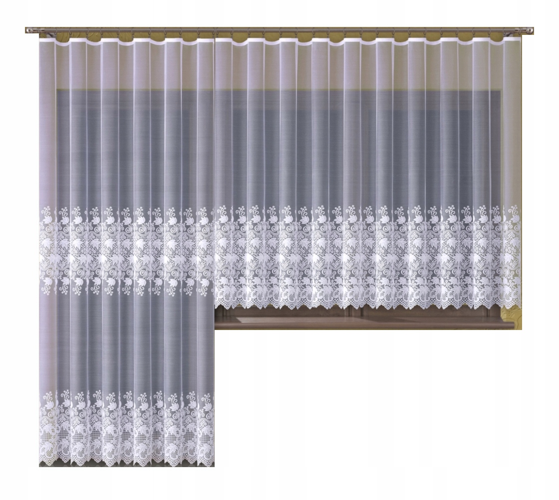 Mg Záclona žakár 628/42 Bílá 400x250 s páskou M