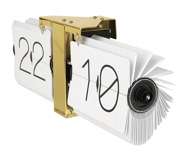 Velké Efektní Bílé Klapkové Stolní Nástěnné Hodiny Karlsson KA5601WH 36 cm