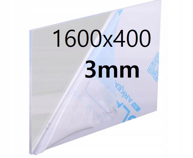 Pleksi /plexi Plexa Plexa Bezbarvá na míru 1600x400x3 mm Akrylová Deska