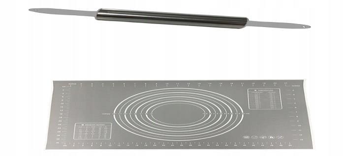 ZESTAW STOLNICA SILIKONOWA WAŁEK MATA DO CIASTA60 x 40 cm