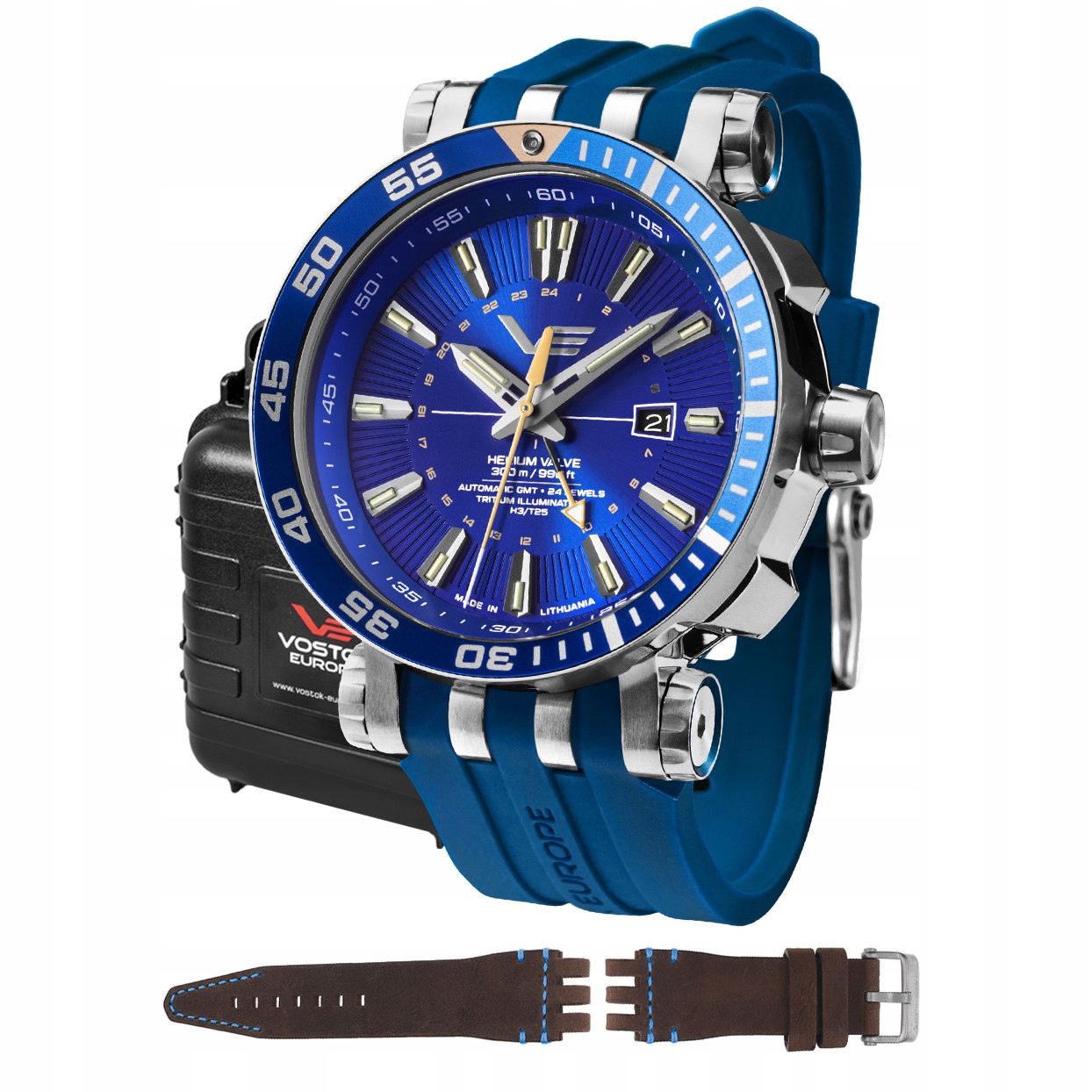 Pánské Hodinky Vostok Europe NH34-575A716S s modrým páskem