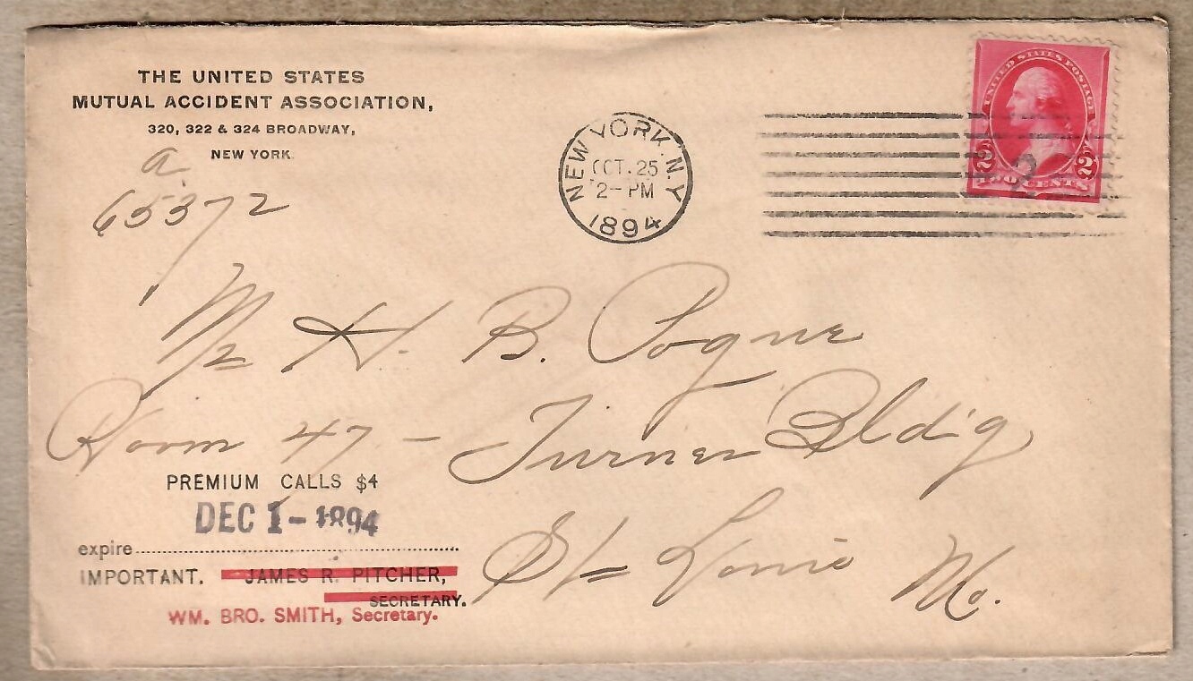 USA, 1894 r. koperta