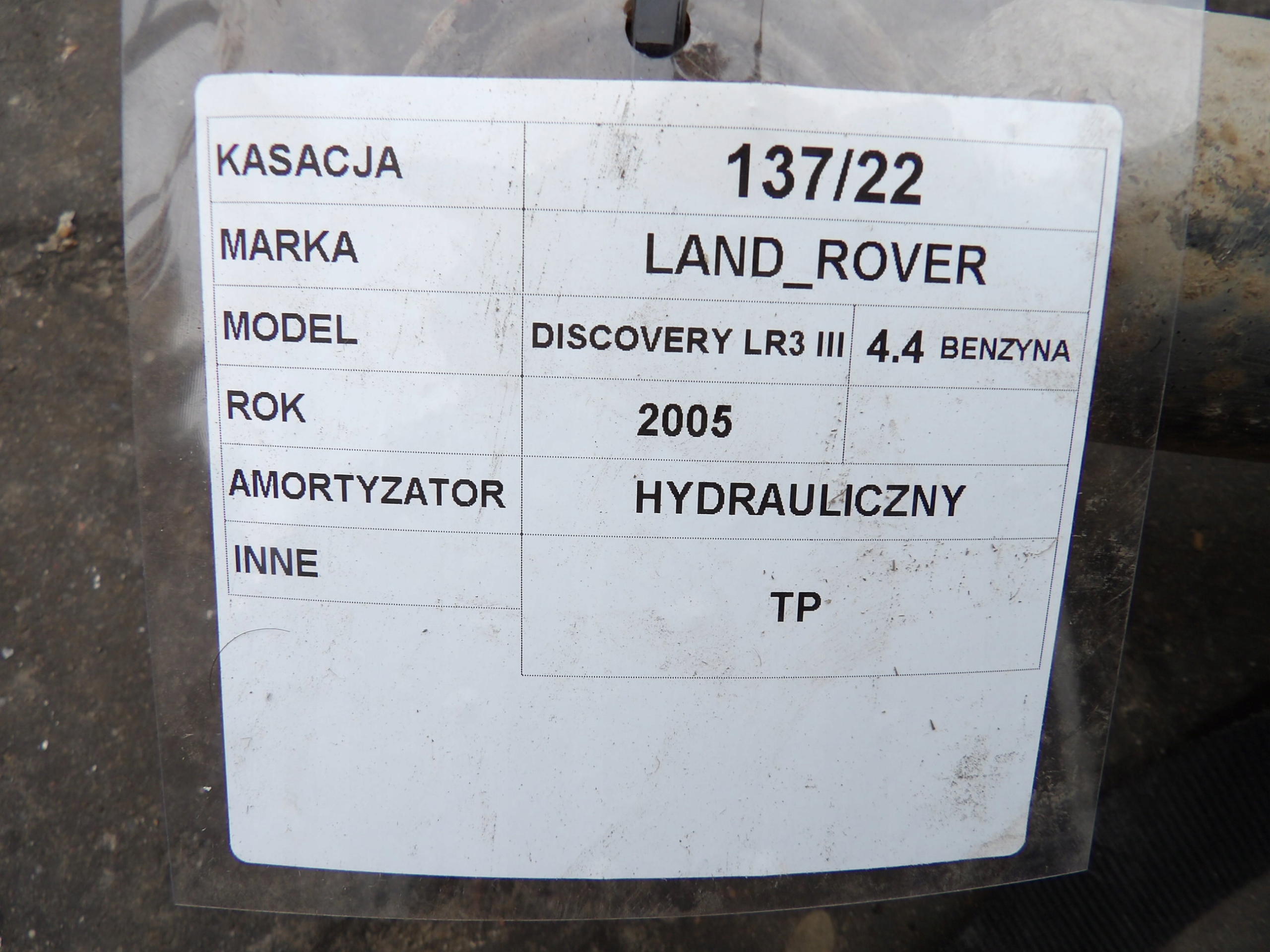 Stoßdämpfer TP Land Rover Discovery III 3497422