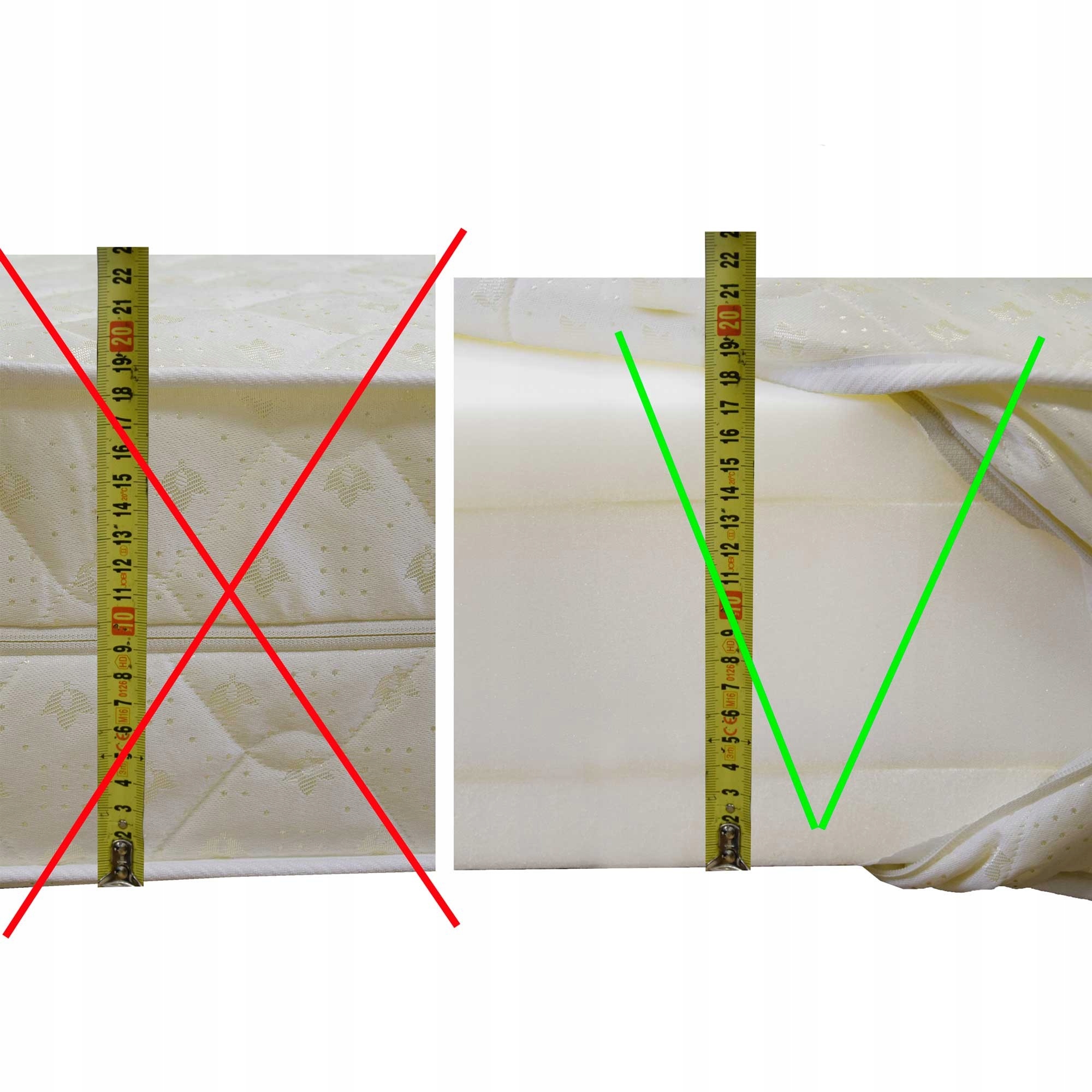 Pokrowiec na materac tkanina Silver 200x200x23cm Długość 200 cm