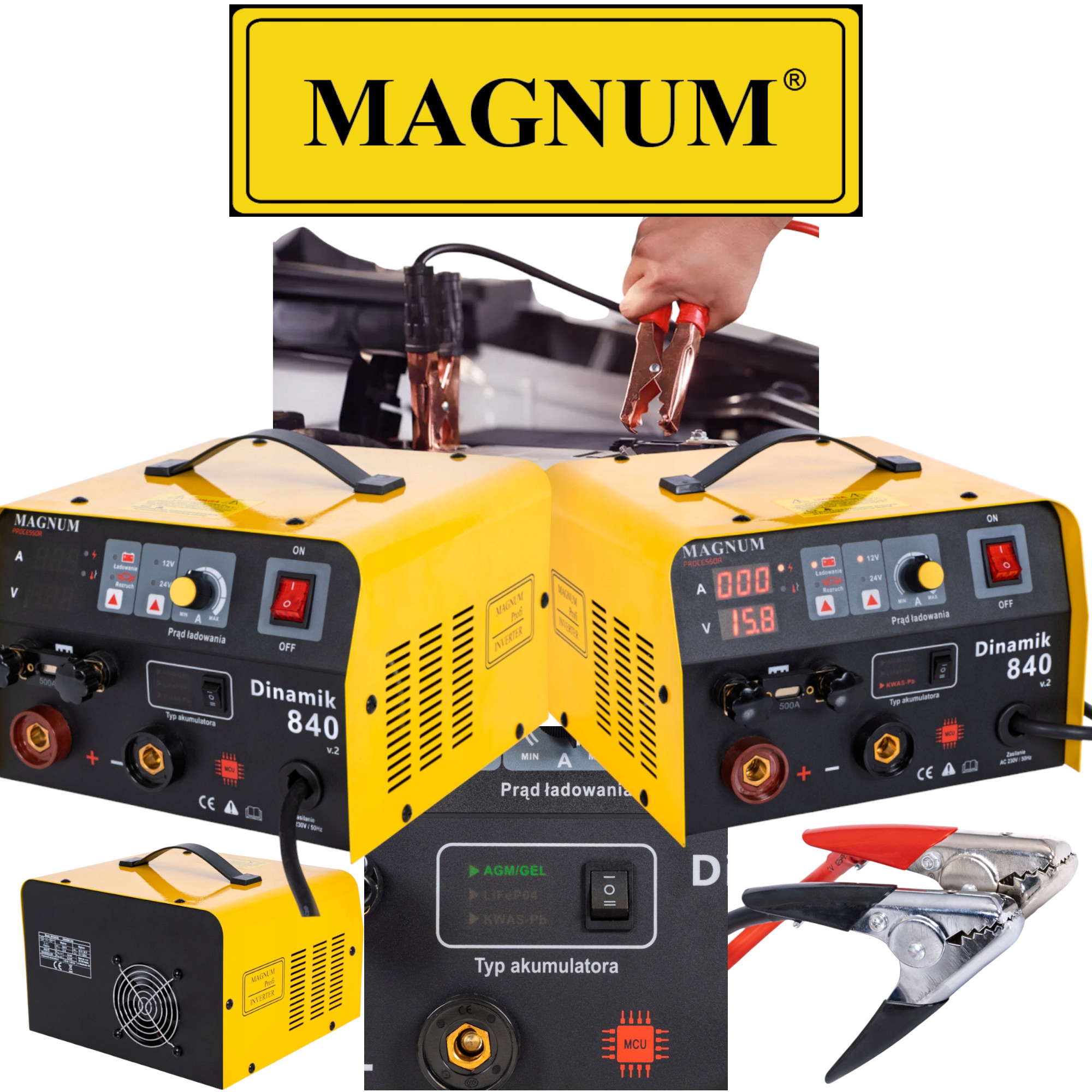 Invertorový Usmerňovač S Štartom 12/24V 230V Magnum Dinamik 840 V2 500A