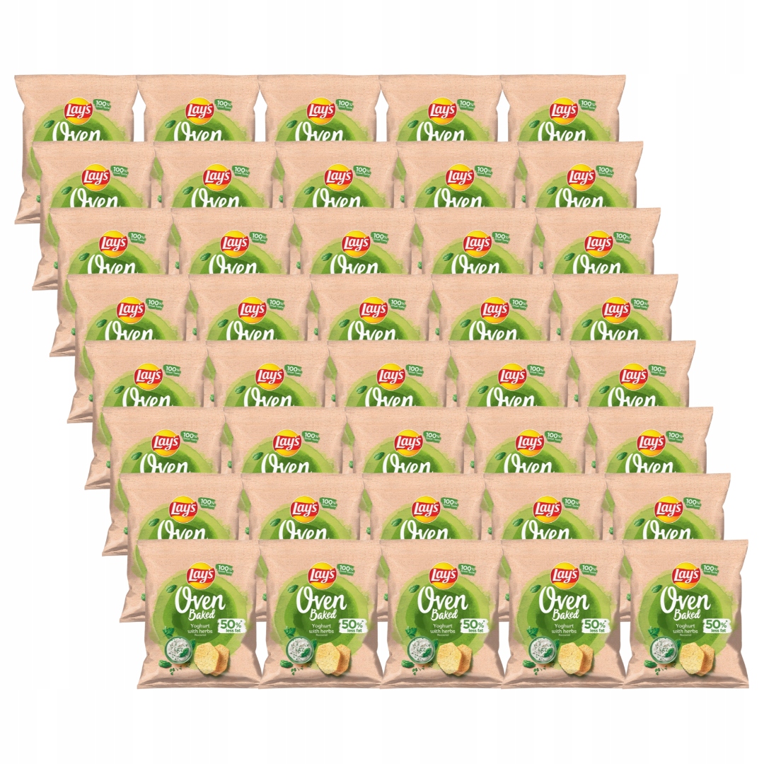 Lay's Oven Baked pieczone Chipsy jogurt z ziołami 40g x40