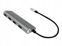 LogiLink Hub 4xUSB 31 Usb-c aluminiowa obudowa