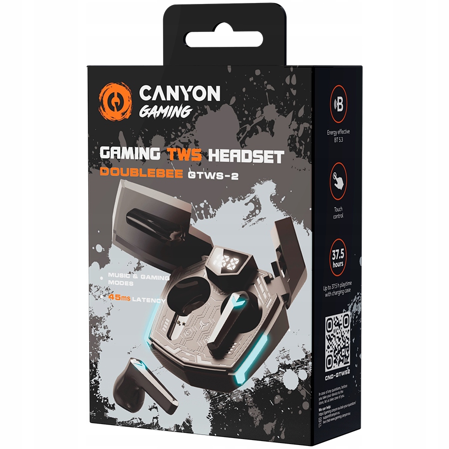 CANYON Słuchawki douszne DoubleBee GTWS-2 Czarne — 11