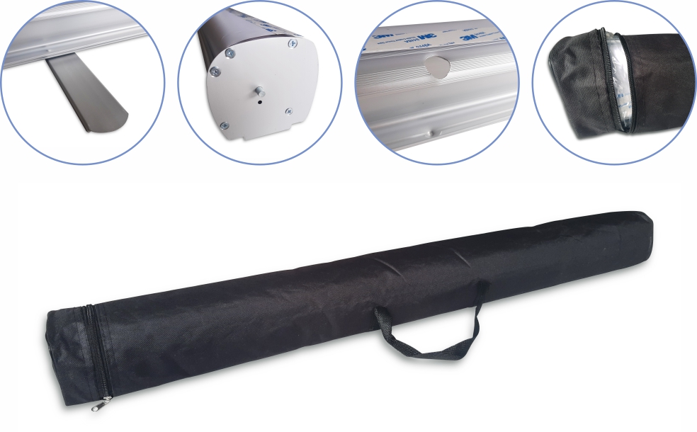 ROLL-UP ROLLUP 100x200 reklama STANDARD FRONTLIT reklama TARGI mocna kaseta Marka inny