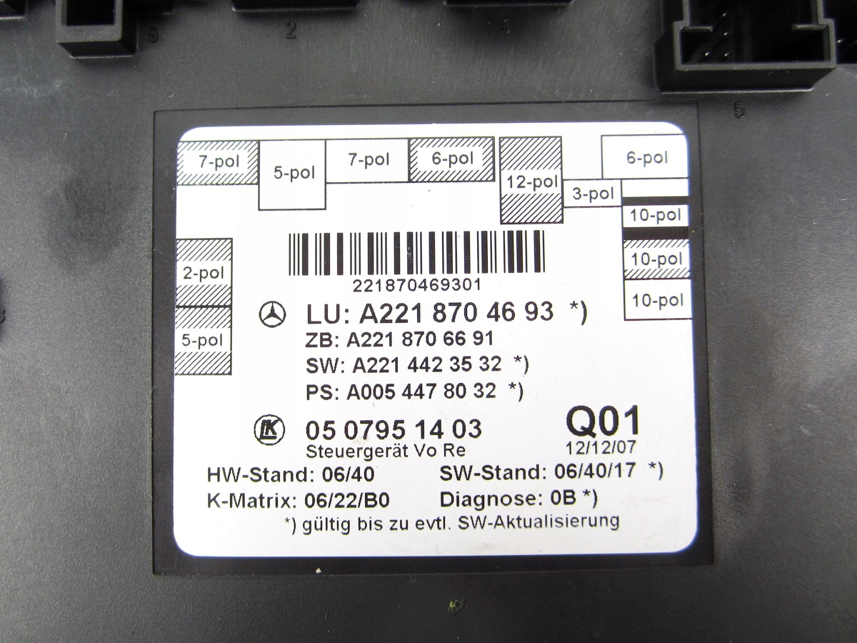 module door front front right Mercedes W221