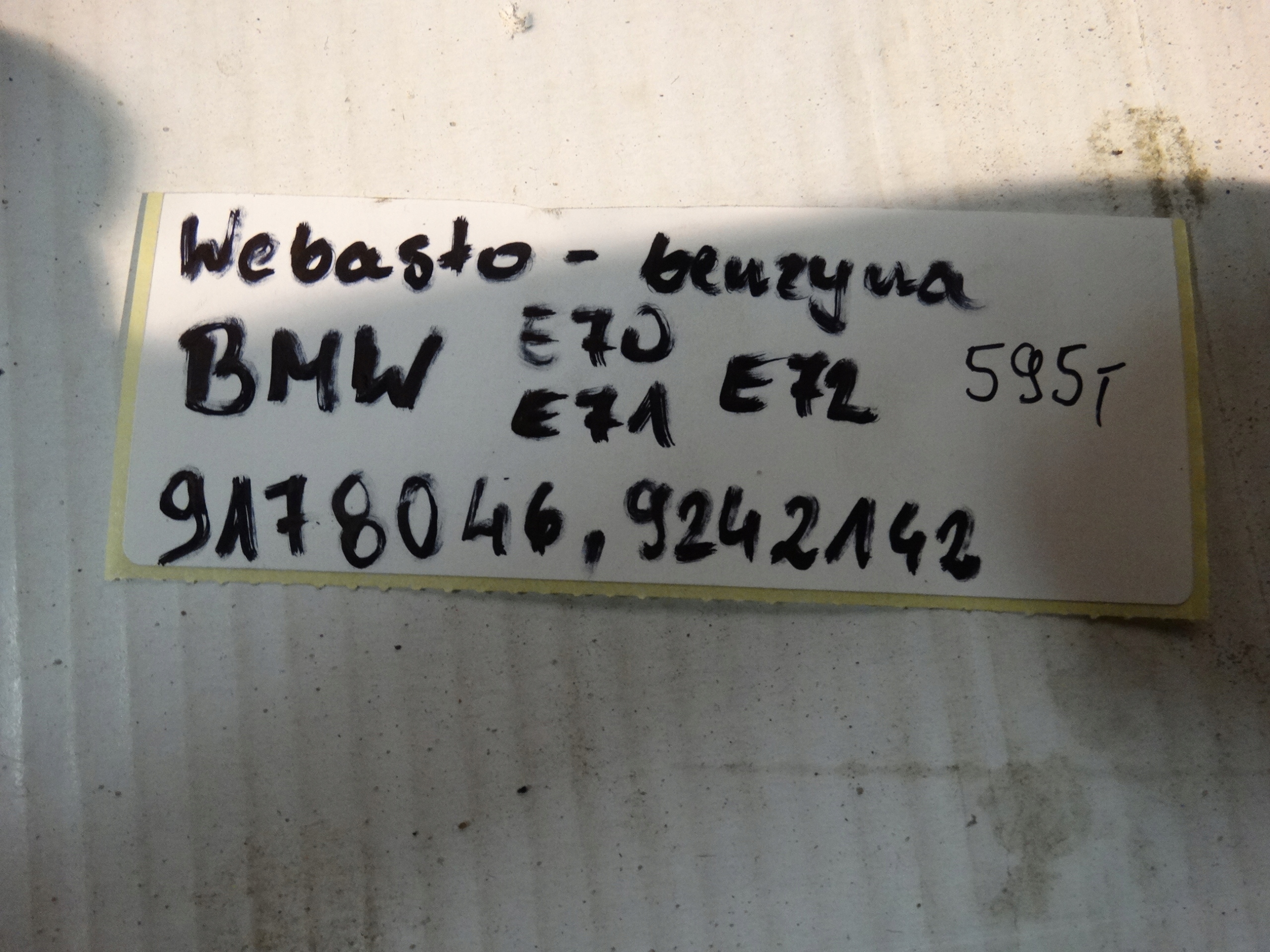 IDEALNE WEBASTO - petrol BMW E70 E71 E72 1