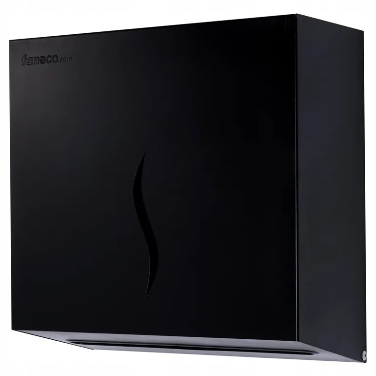 Zásobník na papierové utierky Zz Faneco čierny z nehrdzavejúcej ocele