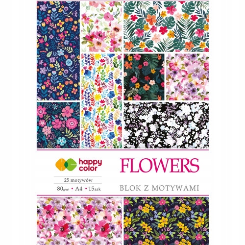 

Happy Color blok kreatywny A4 15k 80g Flowers