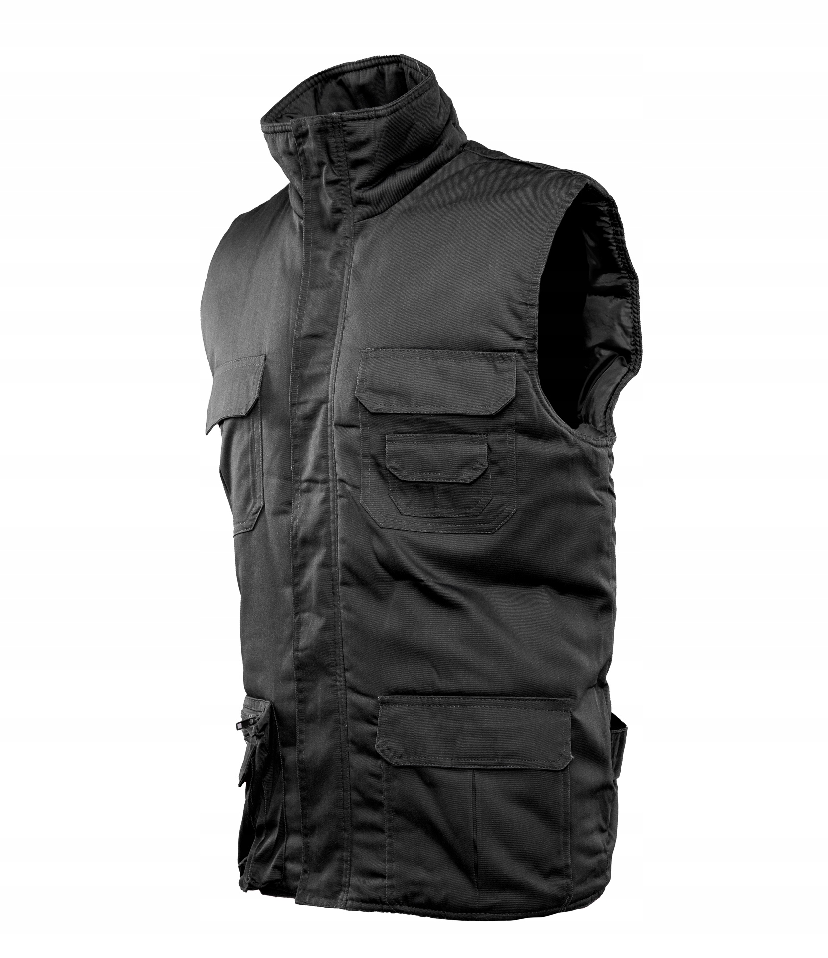Kamizelka robocza ocieplacz bezrękawnik z kieszeniami ciepła czarna XXL