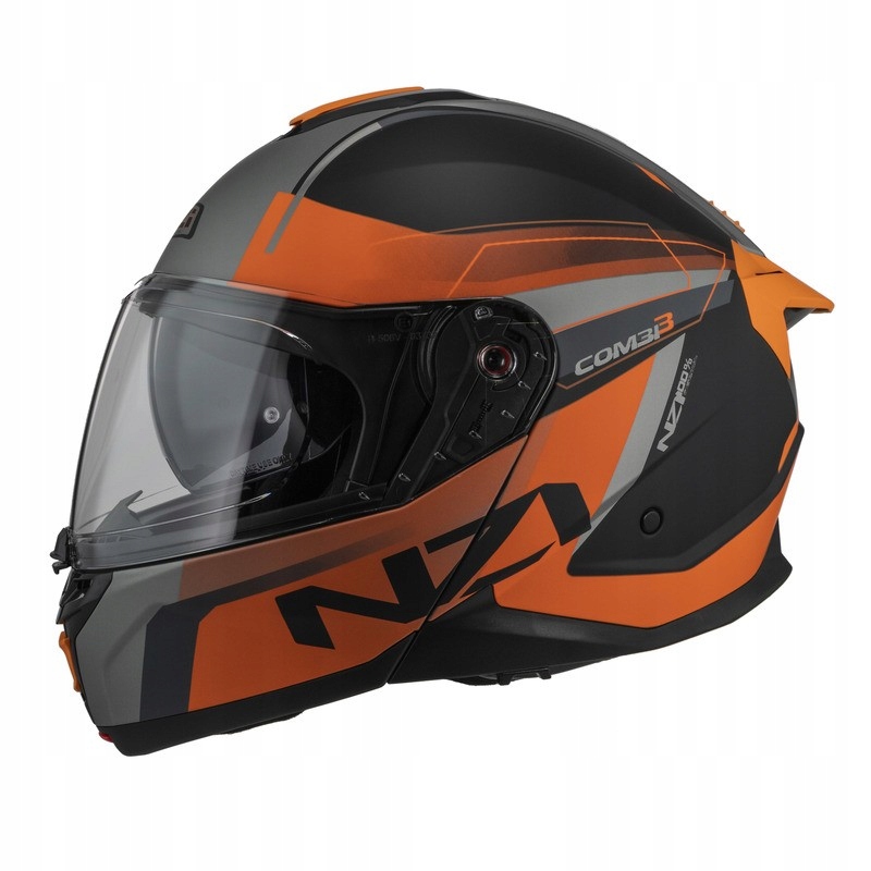 Motocyklová prilba Nzi Combi 3 Duo Daily Black Orange Antracite Matt M