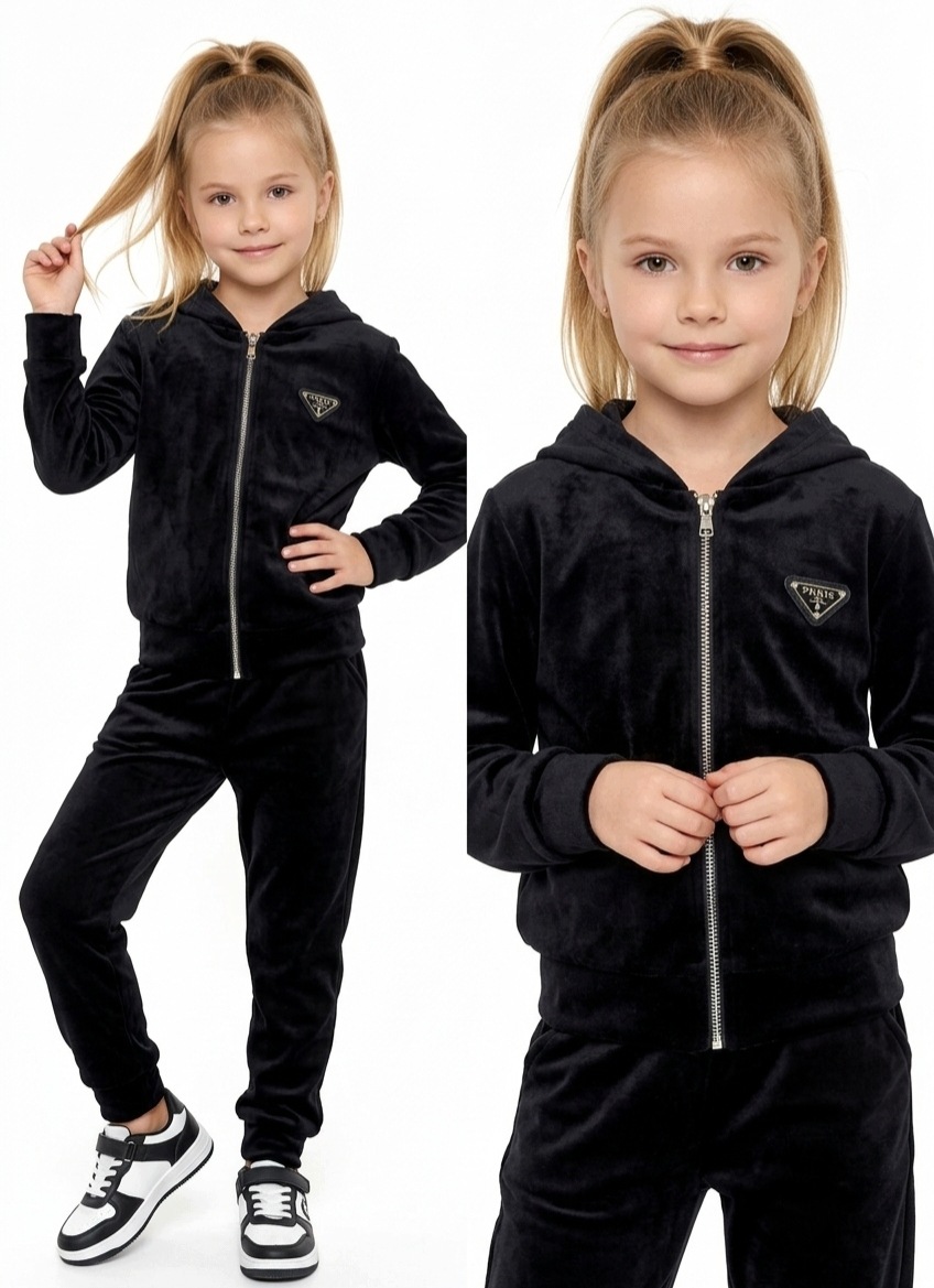 Dres Welurowy Dla Dziewczynki 122 Sportowy bluza spodnie Komplet zestaw