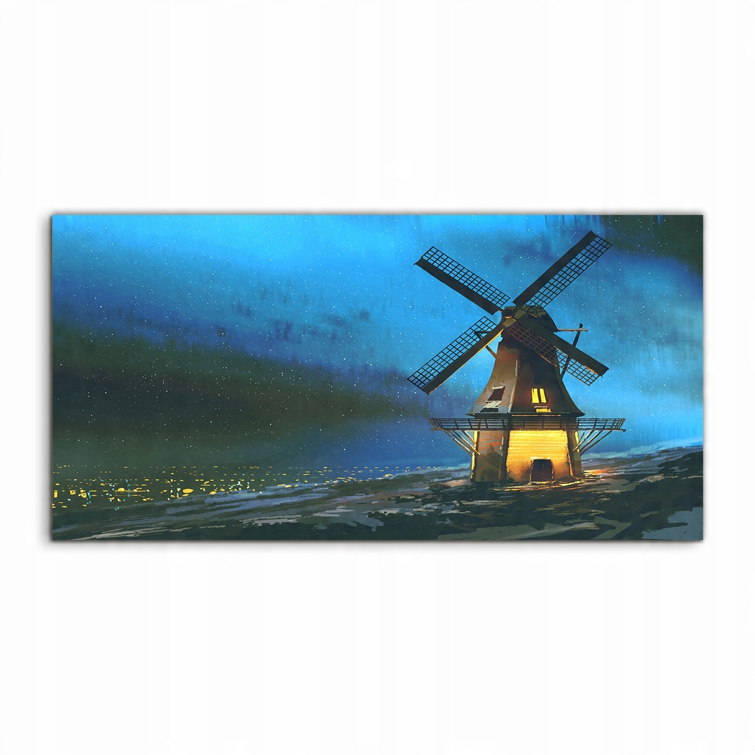 

Obraz akrylowy 120x60 wiszący Noc Młyn Wieś Łąka