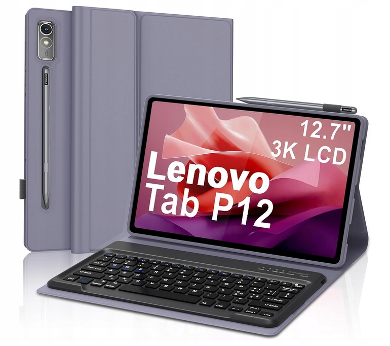 Etui z Klawiaturą do Lenovo Tab P12 12,7" (2023) Bluetooth Qwertz