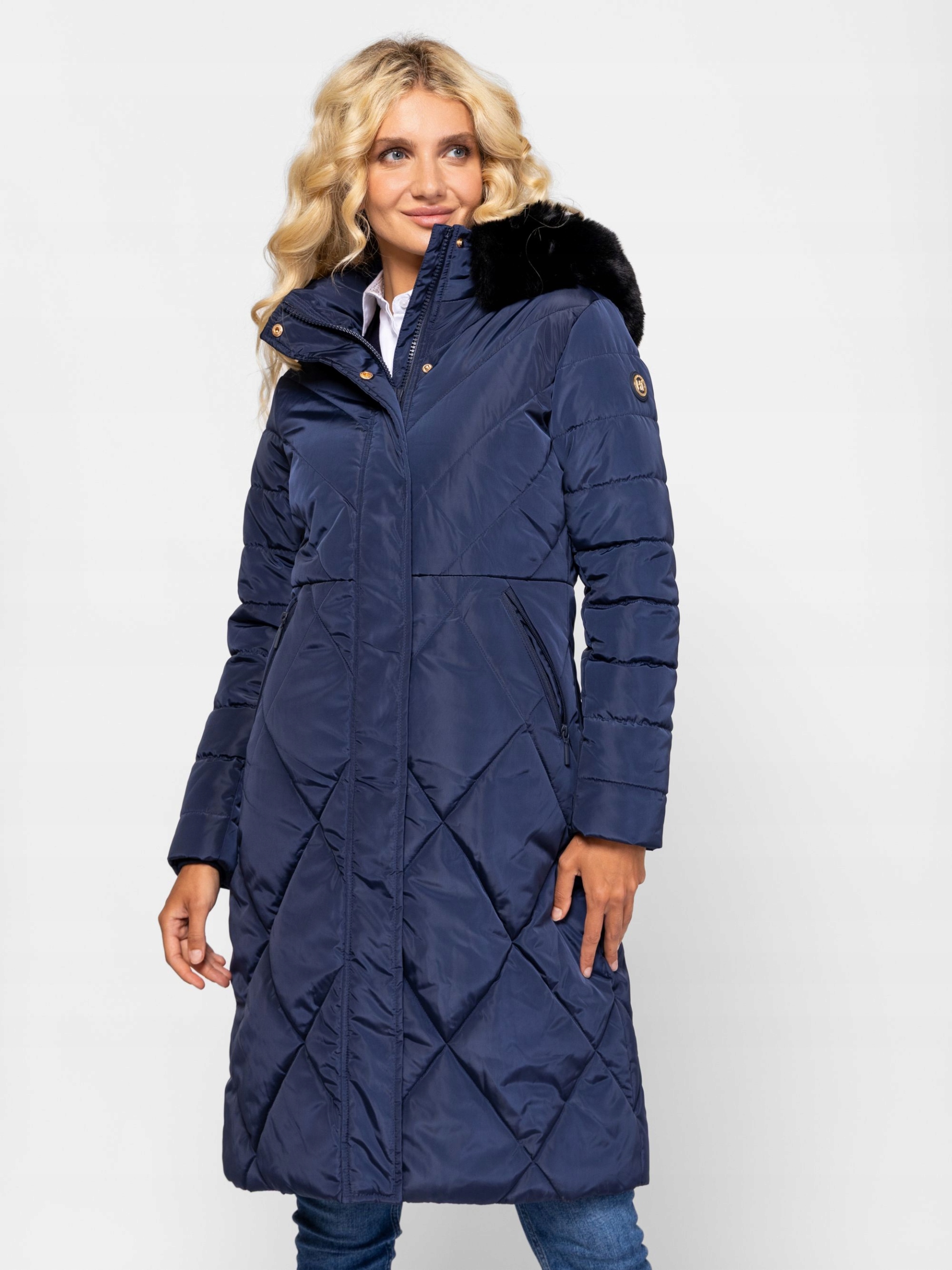 Heavy Tools Dámský Prošívaný Zimní Kabát Nada Navy Tmavě Modrý M