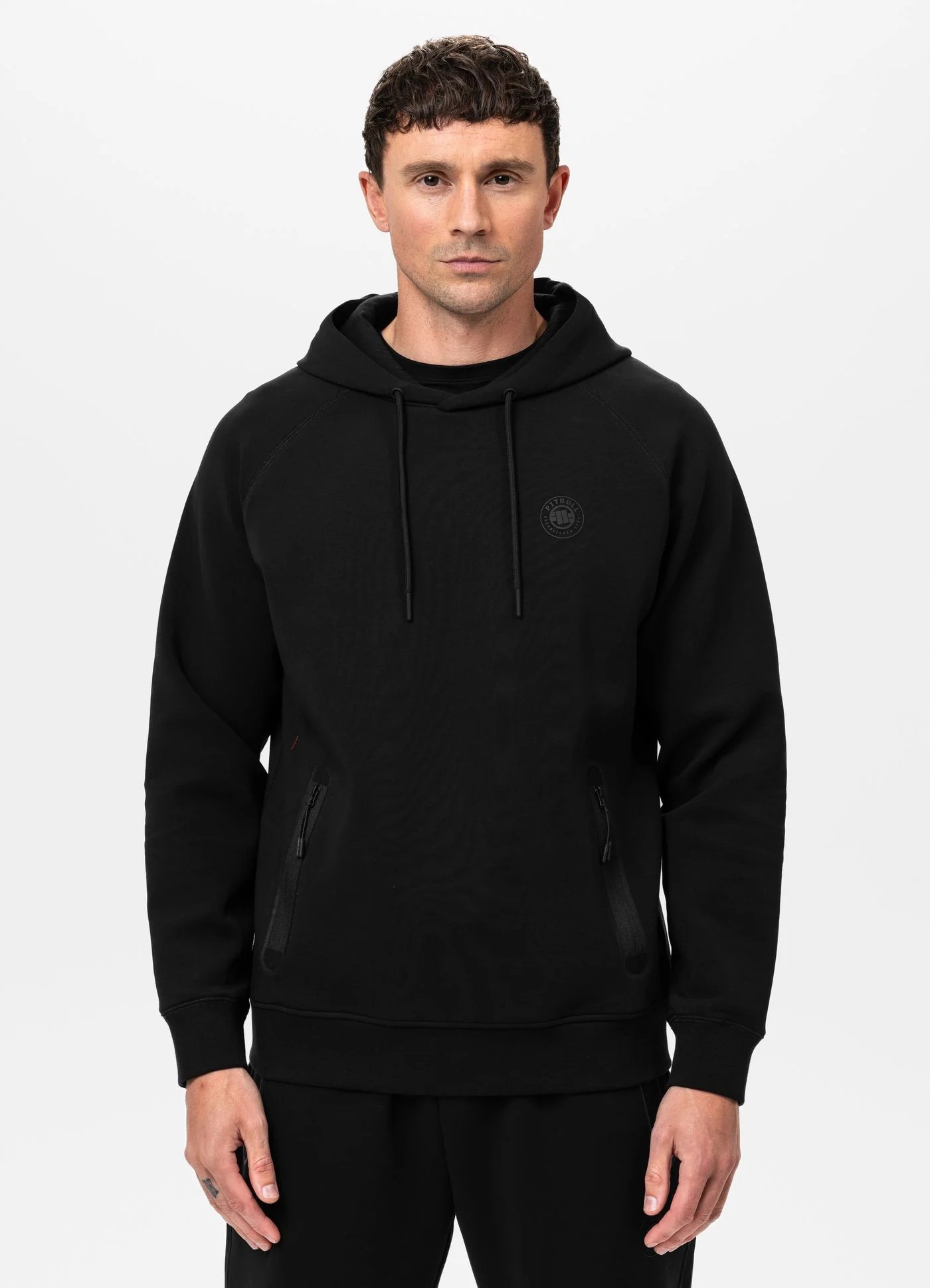 pánská mikina s kapucí Pit Bull West Coast Dogwood Bavlněná černá 3XL