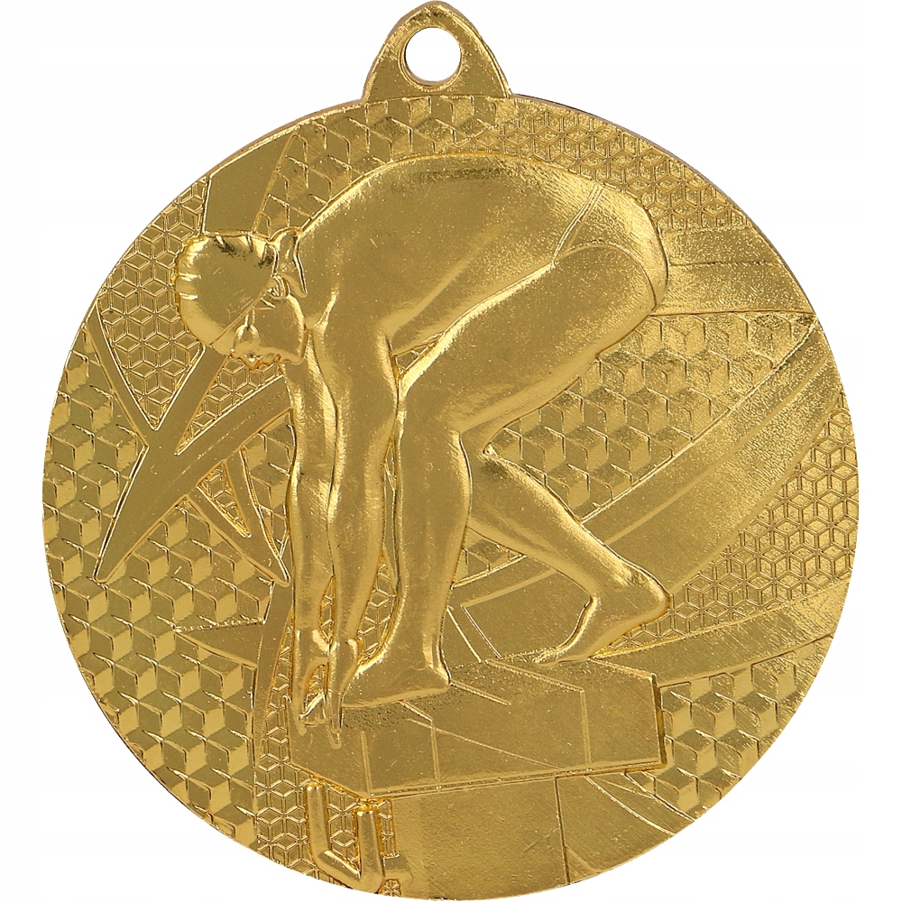 Medal złoty- pływanie medal stalowy 2cm