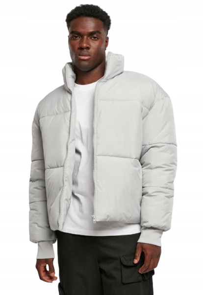 Urban Classics Zimní Péřová Bunda Do Boků Šedá 5XL Jqd