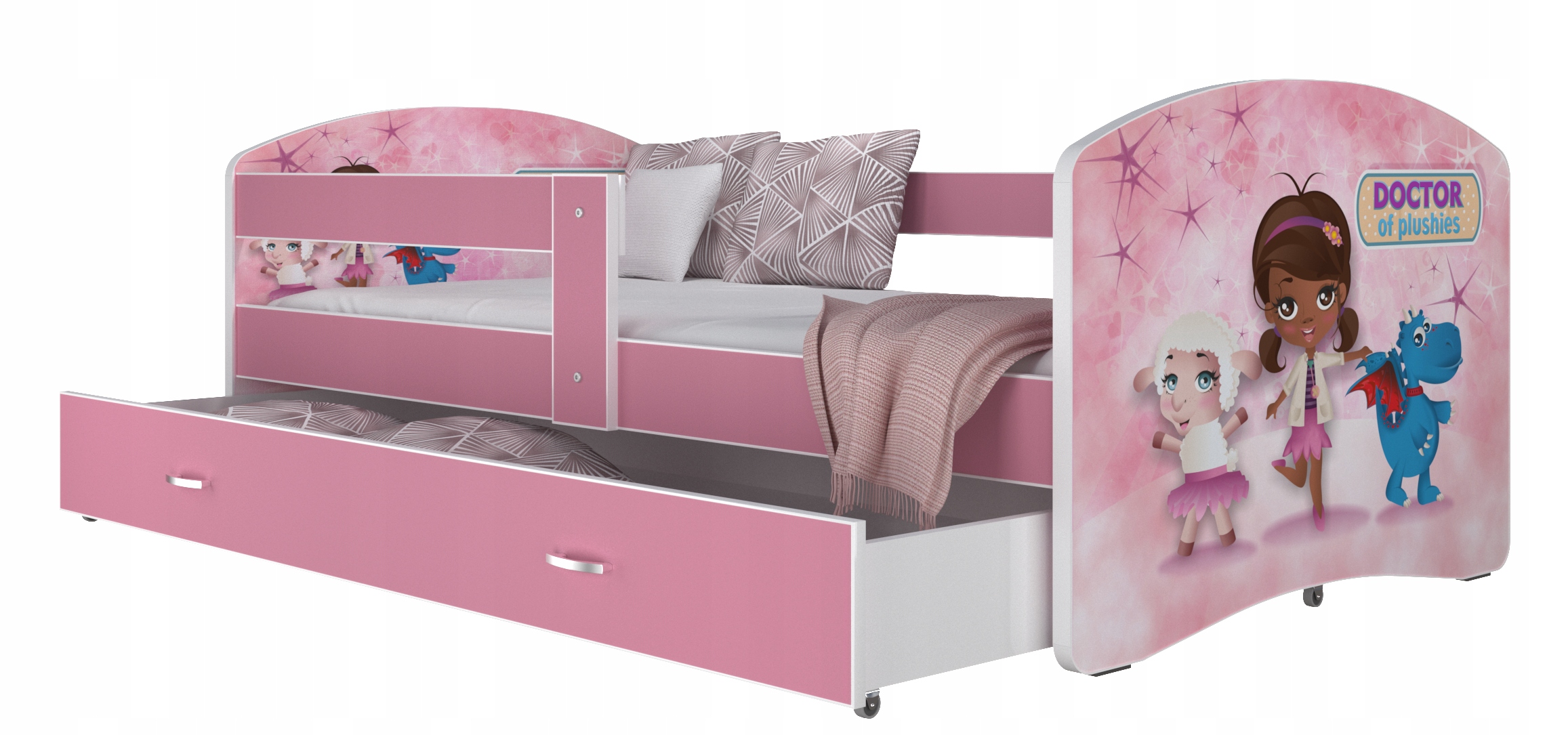 

Łóżko 180x90 szuflada materac grafika Luki