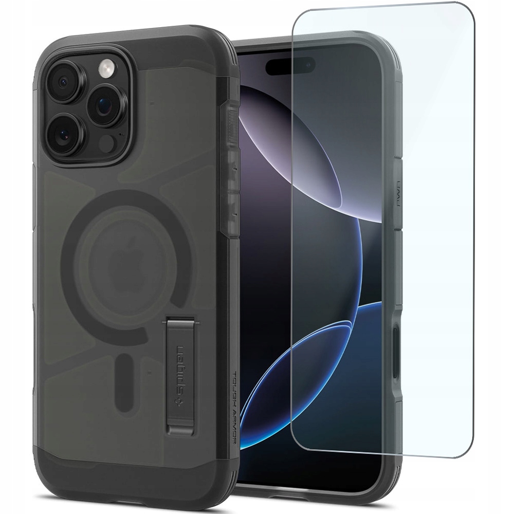 Etui Spigen do iPhone 16 Pro, mocne, ochronne, case do MagSafe szkło