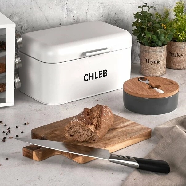 CUKIERNICA Z POKRYWKĄ BAMBUSOWĄ I ŁYŻECZKĄ SZARA Marka Konighoffer