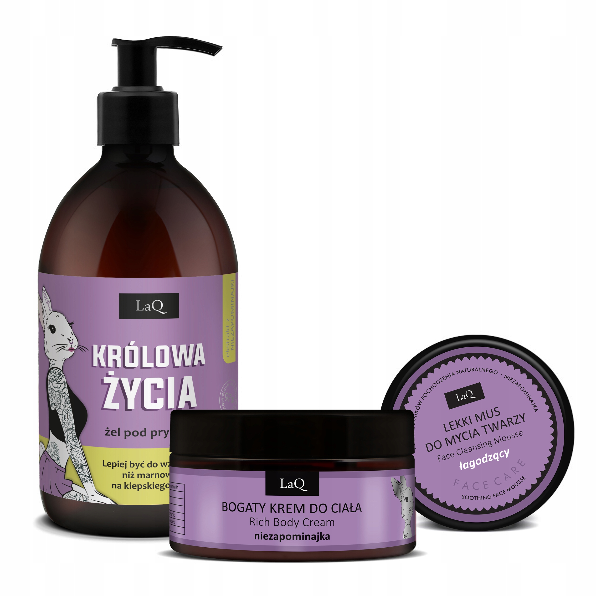 Zestaw Ociałodbający Niezapominajka: Żel, Krem i Mus