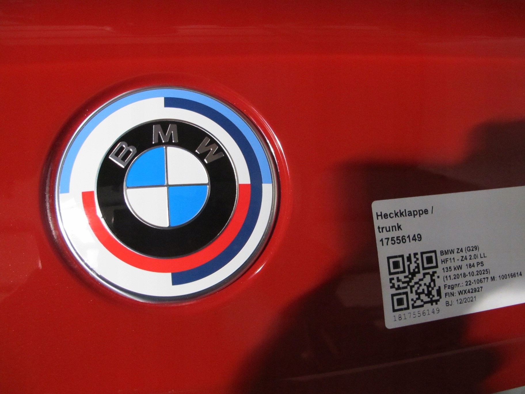 KLAPA POKRYWA BAGAŻNIKA BMW Z4 G29 C34 Typ samochodu Samochody osobowe