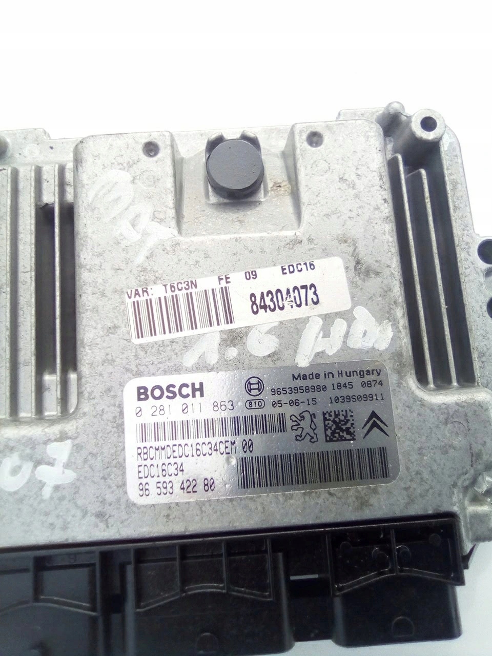 Computer - PEUGEOT 307 C4 1.6 HDI 0281011863
