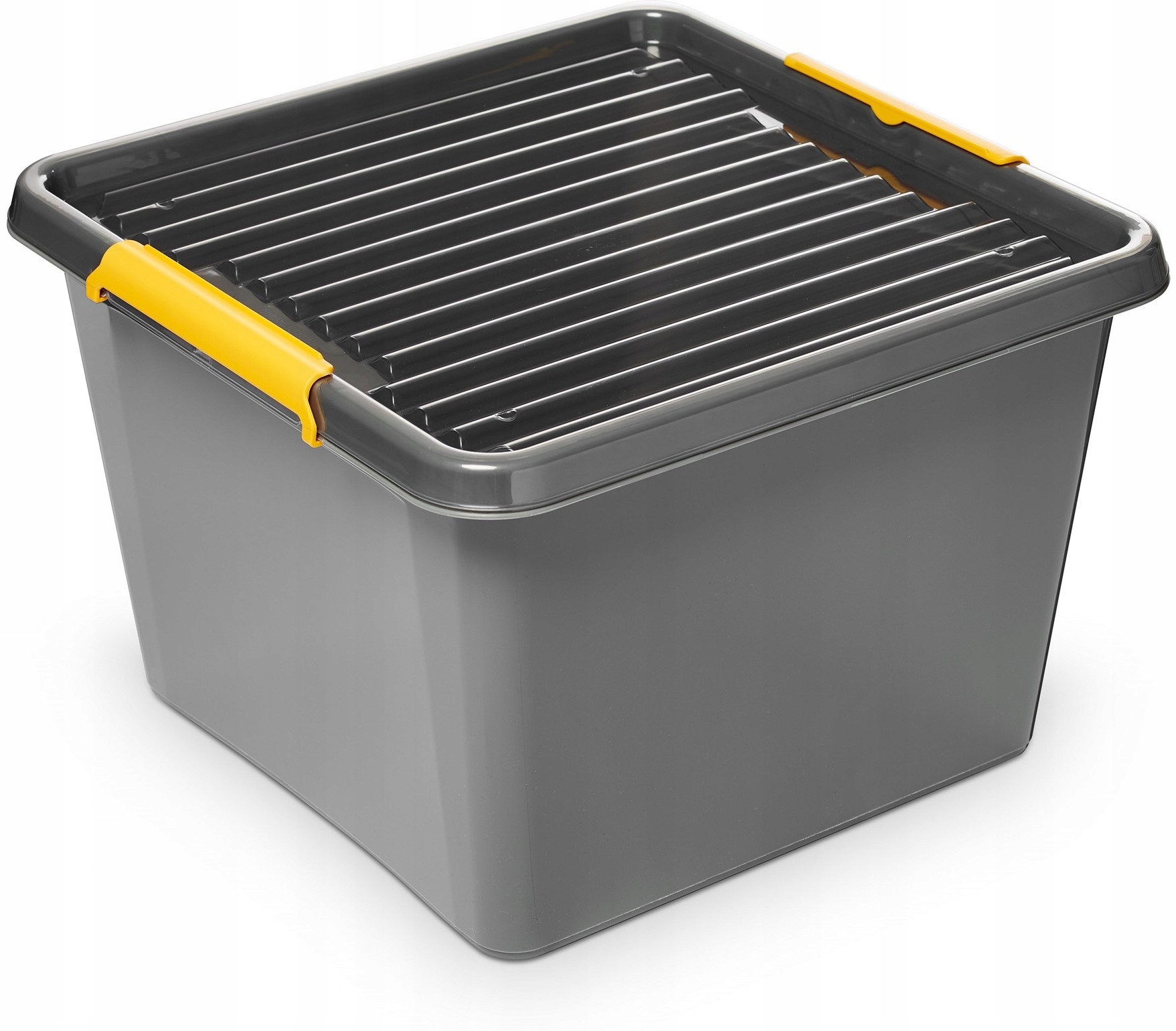 Pojemnik organizer 32 L szary z pokrywą, solidny BPA-free