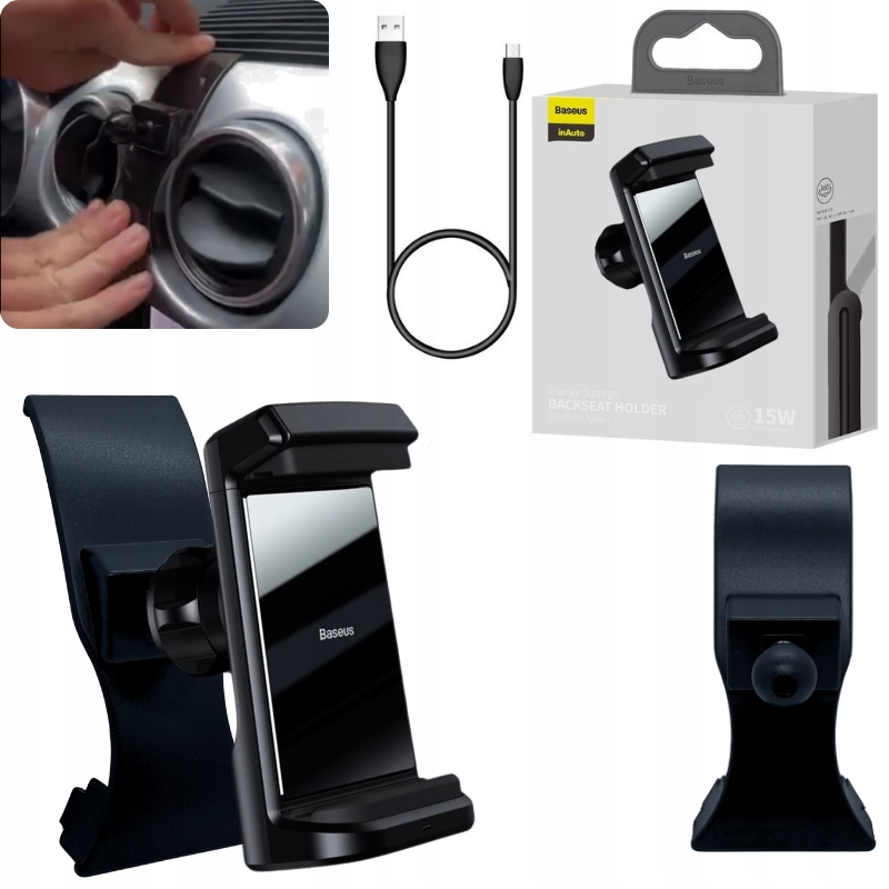 Dedykowany Adapter Na Uchwyt Telefon Ford Mustang 15-20 Indukcyjny Baseus