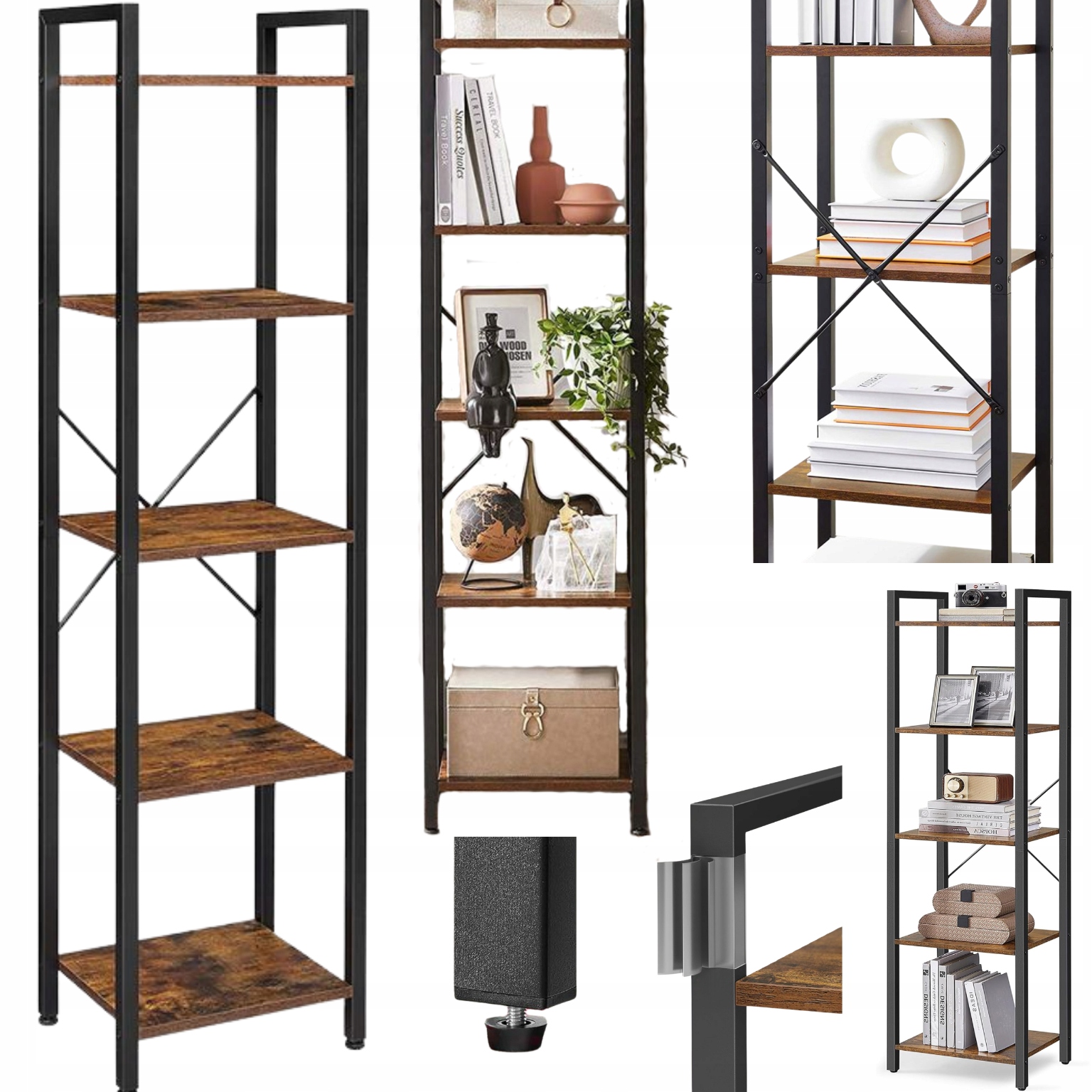 Regál s 5 úrovňami Stojan na skladovanie do predsiene